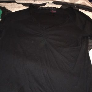 Torrid lace trim v-neck